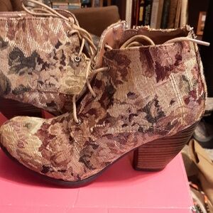 Floral Ankle Boots
